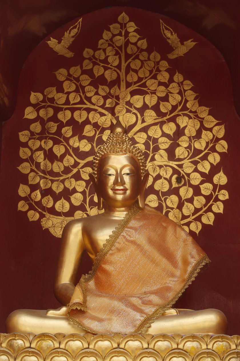 Socha Buddhy ve Wat Phan On, Chiang Mai. Thajsko od Unbekannt