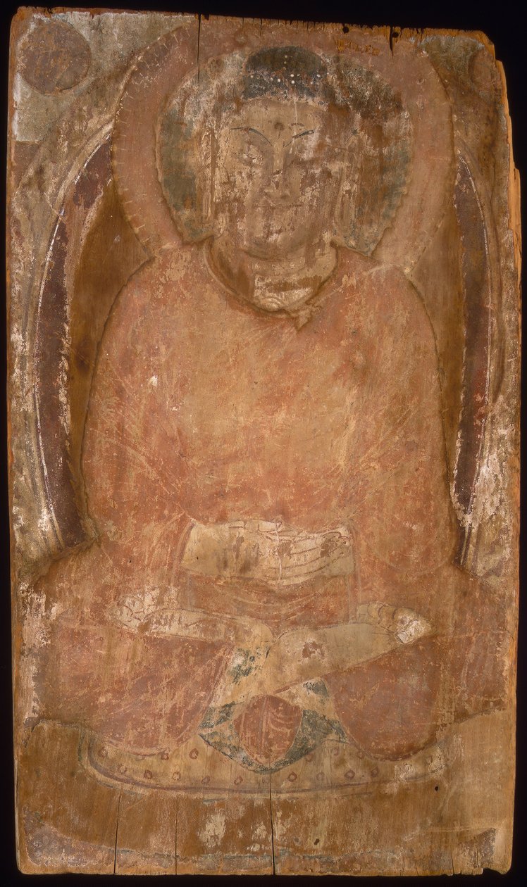 Buddha se svatozář a planoucím tělem Mandorla, 6.–7. století. od Unbekannt