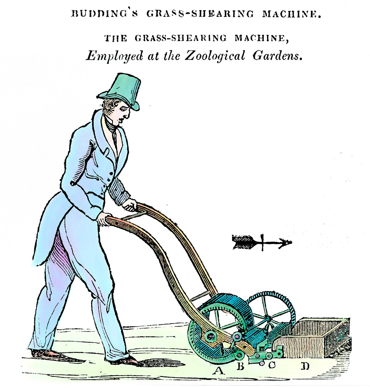 Buddings Stroj na stříhání trávy, c1832 od Unbekannt