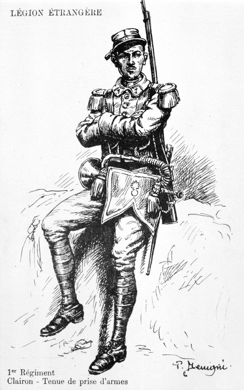 Bugler, 1. pluk francouzské cizinecké legie, 20. století od Unbekannt
