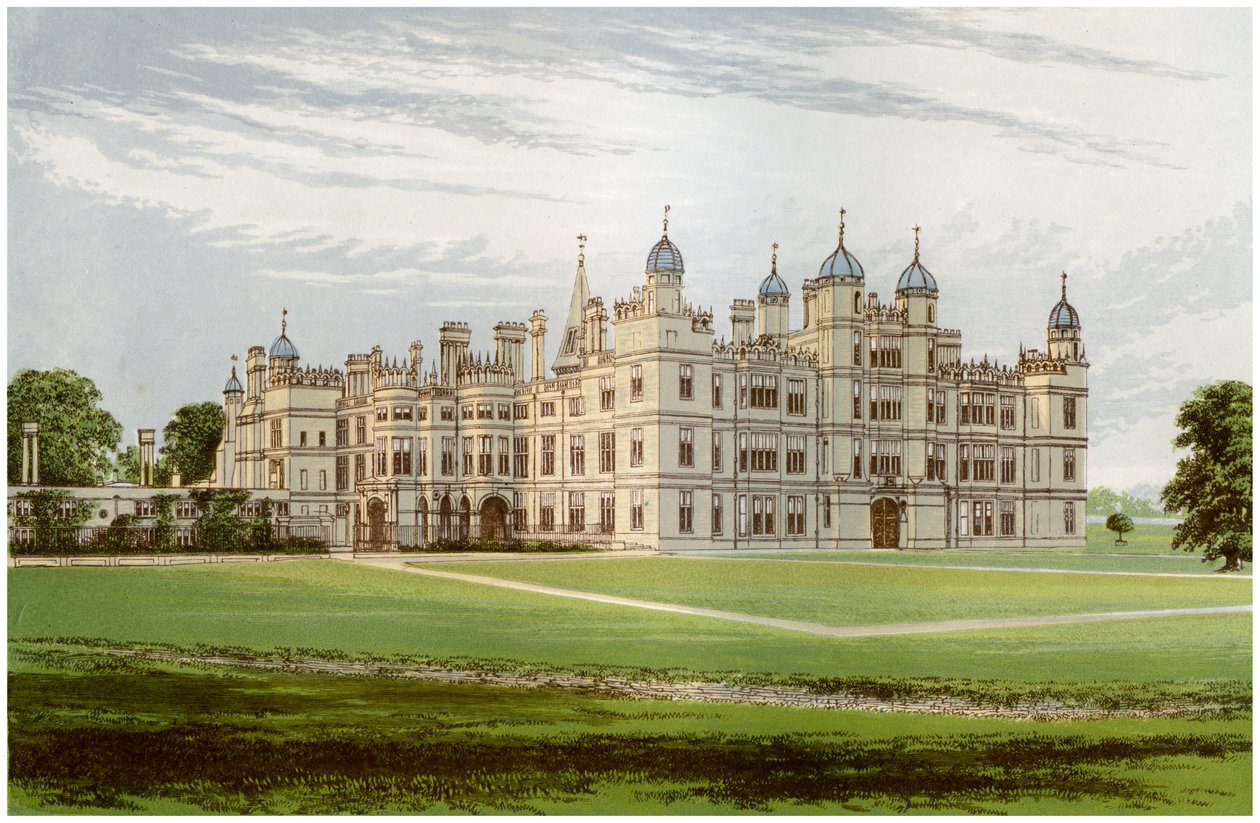 Burghley House, Lincolnshire, domov markýze z Exeteru, c1880 od Unbekannt