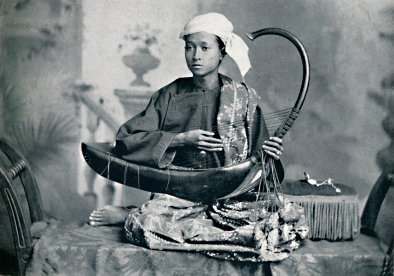 Barmský hráč na harfu, 1902 od Unbekannt