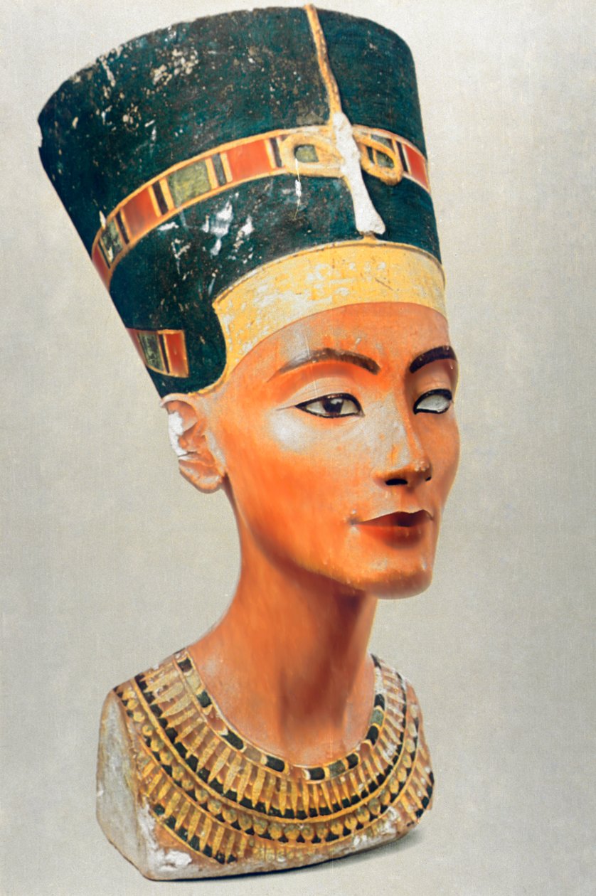 Busta Nefertiti, královny a manželky staroegyptského faraona Achnatona Amenhotepa IV. od Unbekannt