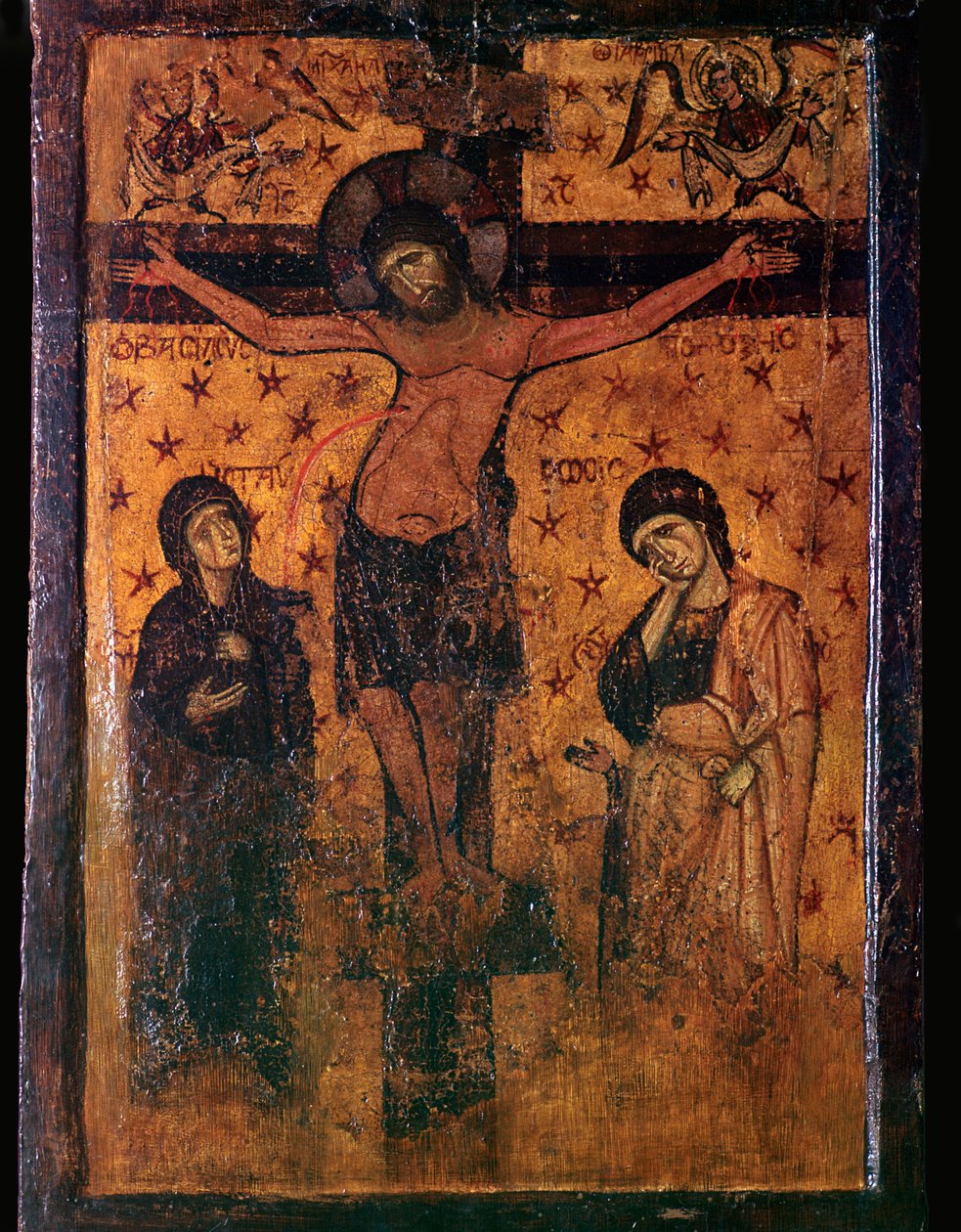 Byzantská ikona ukřižování od Unbekannt