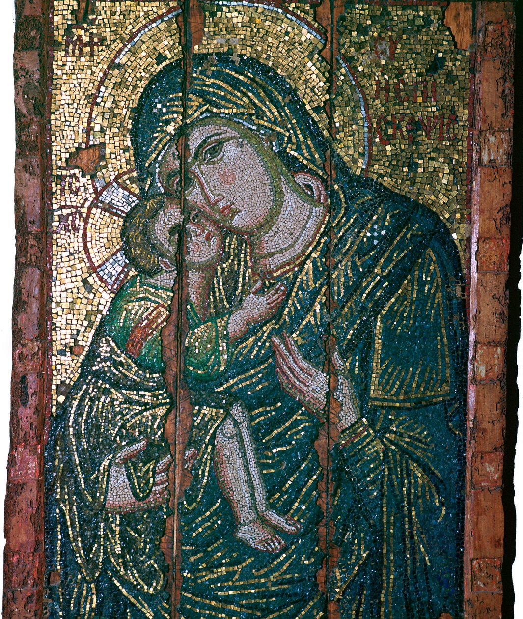 Byzantská mozaika Panny Marie s dítětem, 14. století od Unbekannt