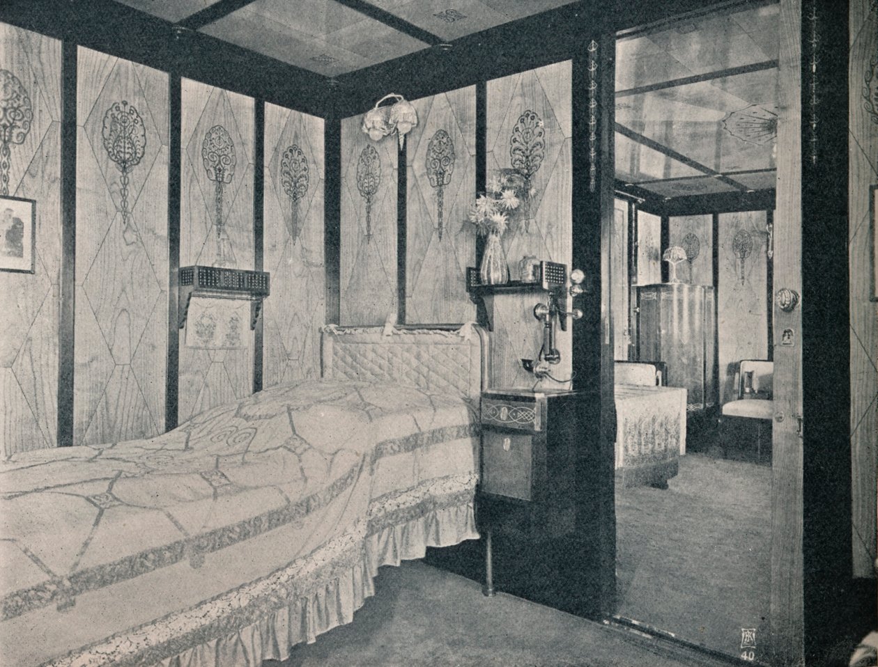 Cabin-De-Luxe na severoněmecké Lloyd SS. Kronprinzessin Cecilie, c1907 od Unbekannt