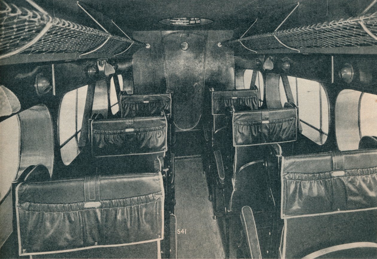 Kabina dvouplošníku De Havilland DH86B, c1934 c1937 od Unbekannt