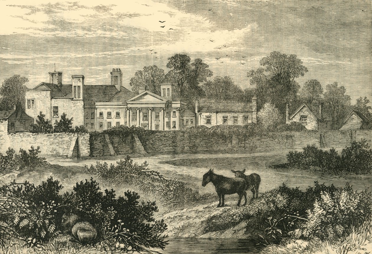 Caen Wood, Lord Mansfields House, v roce 1785, c1876. od Unbekannt