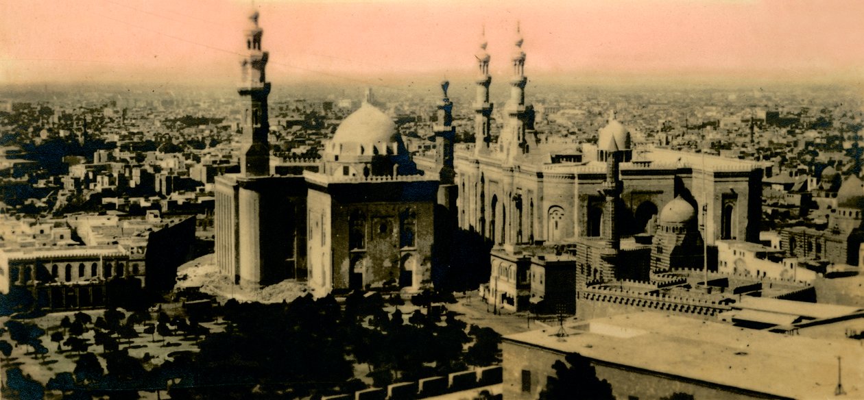 Káhira: Celkový pohled a mešita sultána Hassana, c1918-c1939. od Unbekannt