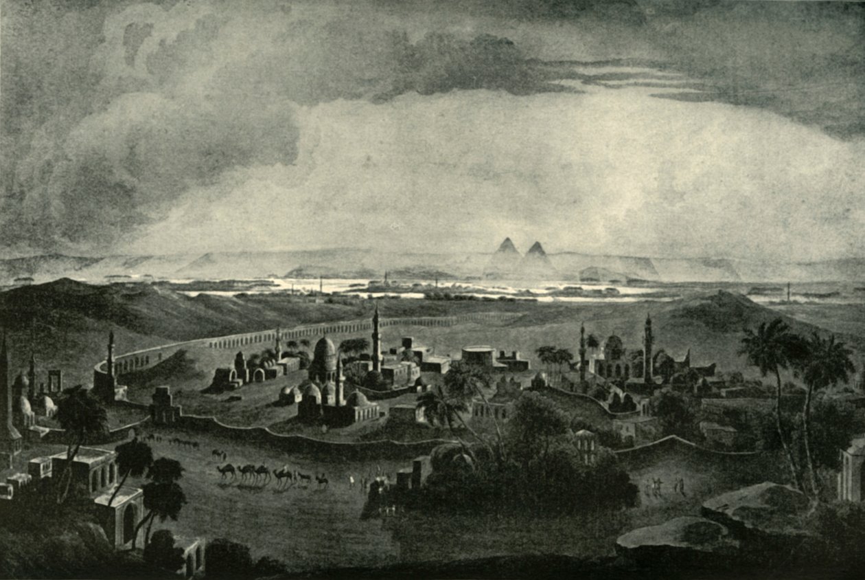 Káhira a pyramidy, počátek 19. století, 1901. od Unbekannt