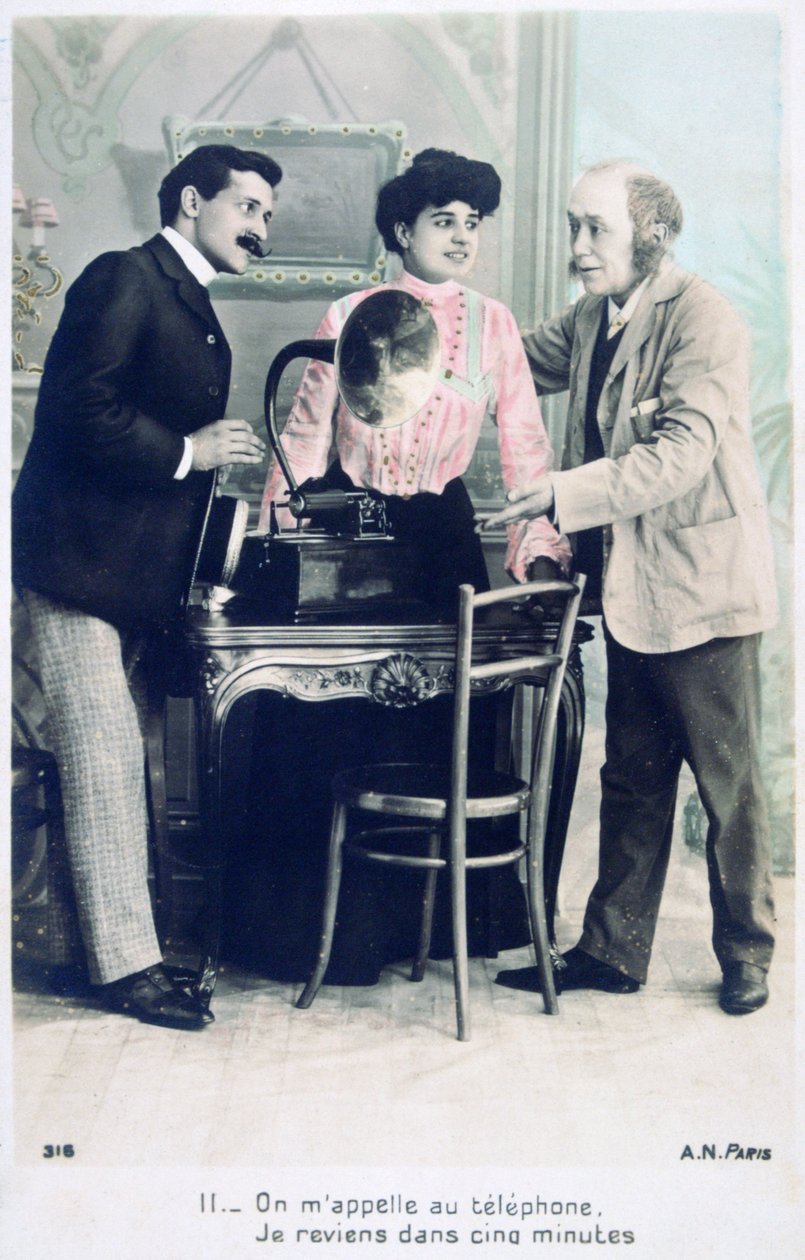 Zavolej mi na telefon, vrátím se za pět minut, c1900 od Unbekannt