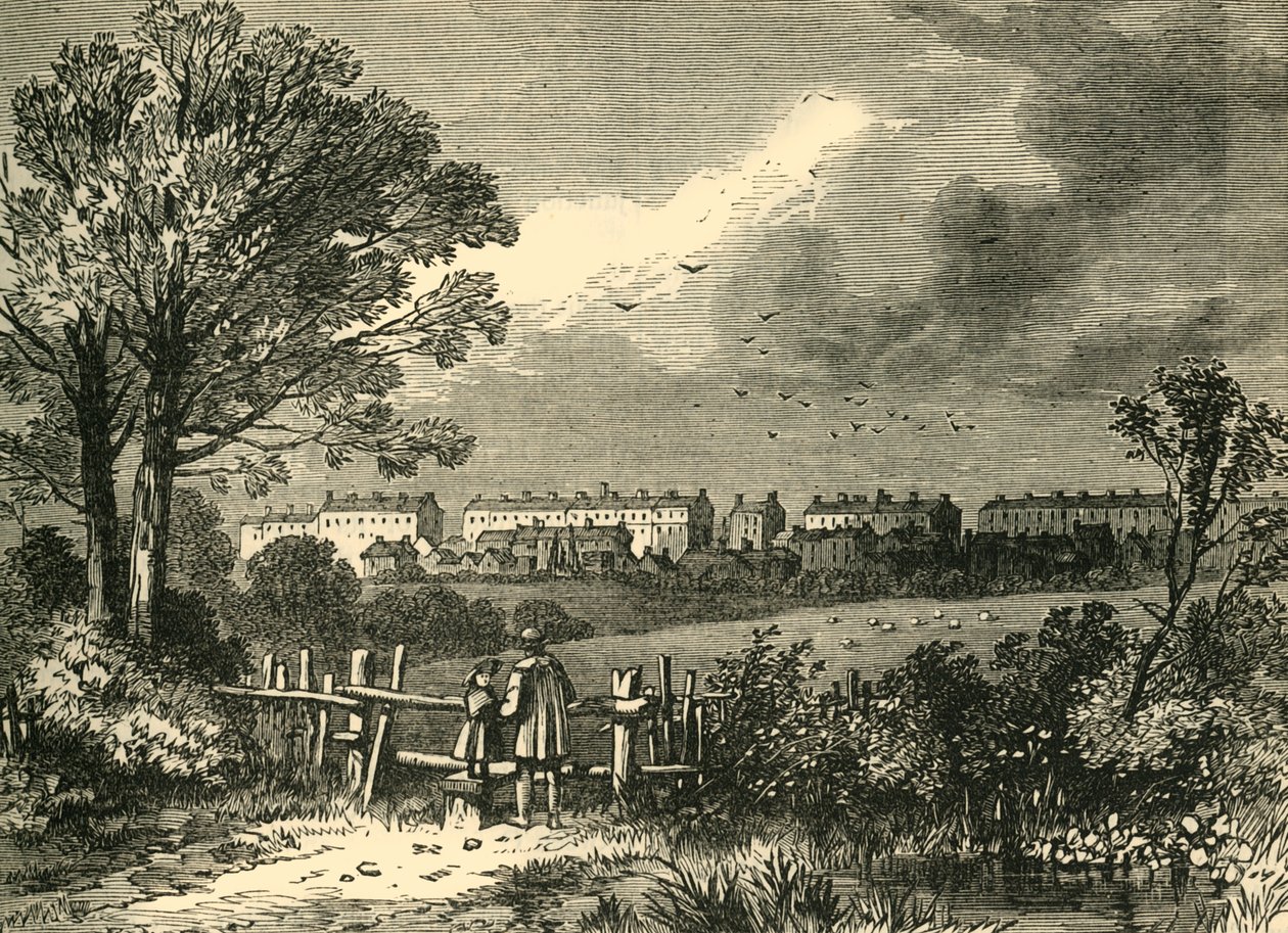 Camden Town, z Hampstead Road, Marylebone, 1780, c1876. od Unbekannt