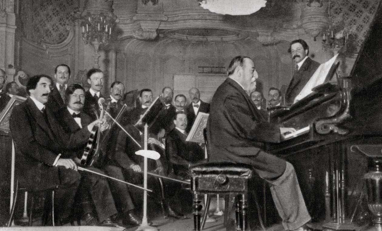 Camille Saint-Saens , francouzský skladatel, hudebník a dirigent, 1910 od Unbekannt