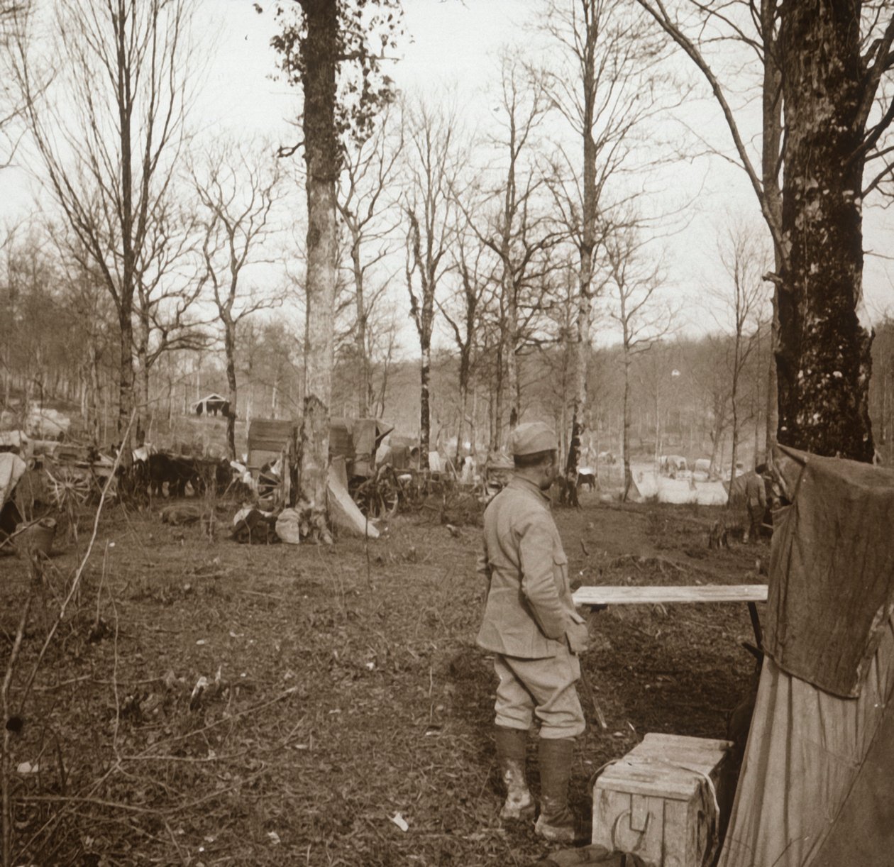 Camp, Genicourt, severní Francie, c1914-c1918 od Unbekannt