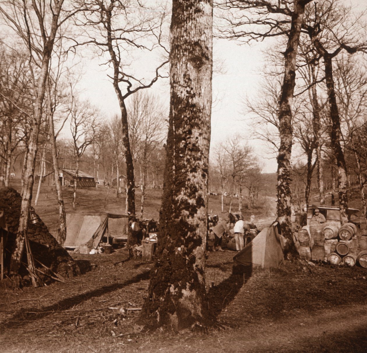 Camp, Genicourt, severní Francie, c1914-c1918 od Unbekannt