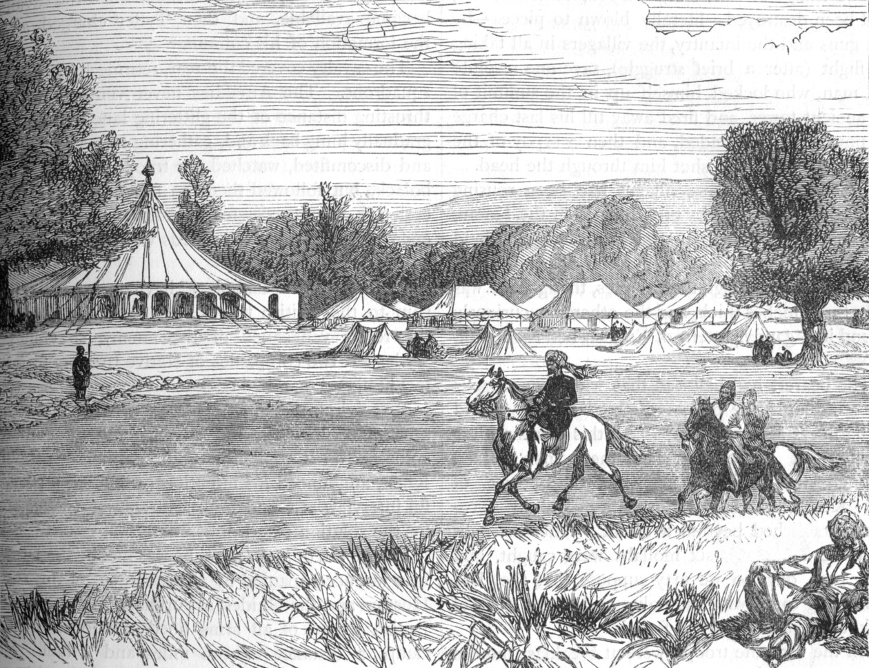 Tábor Ameer Yakoub Khan, Gundamuk, c1880 od Unbekannt