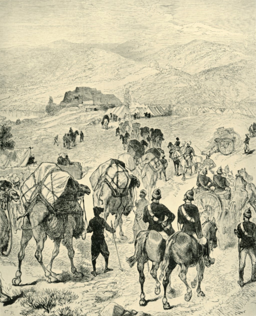 Tábor generála Robertse v Thalu na řece Kuram, 1901. od Unbekannt