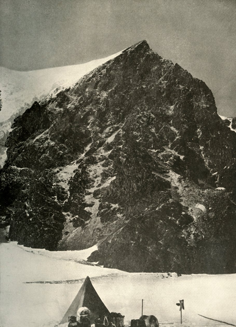 Tábor 17. prosince na ledovci Ferrar pod skálou Sentinel, 1908, 1909 od Unbekannt