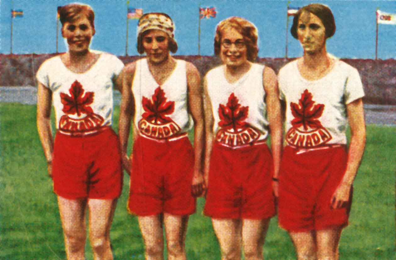 Kanadský tým, štafeta žen 4x100 metrů, 1928. od Unbekannt