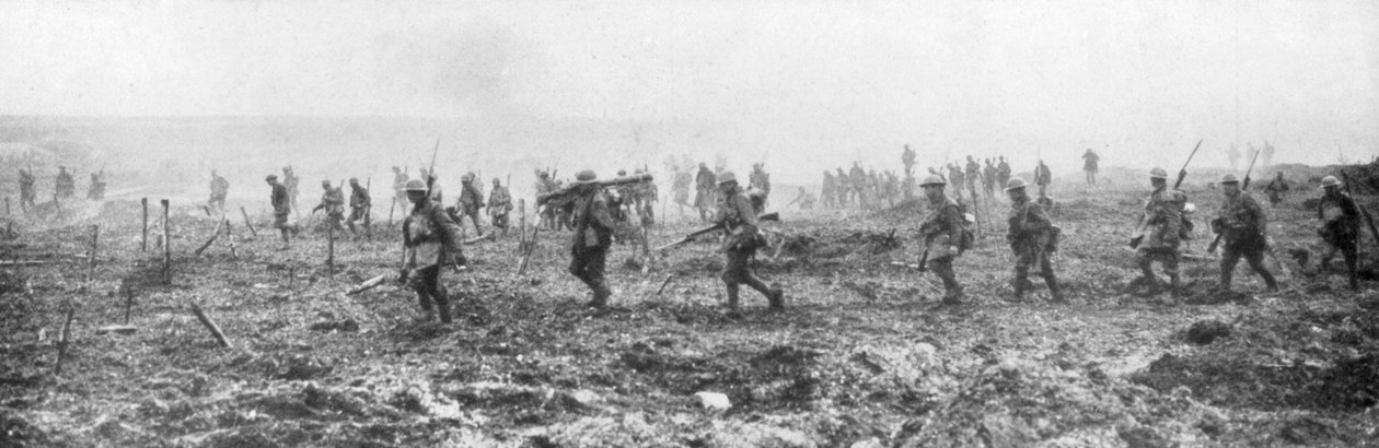 Kanadské jednotky v zemi nikoho, Vimy, Francie, první světová válka, 9. dubna 1917 od Unbekannt
