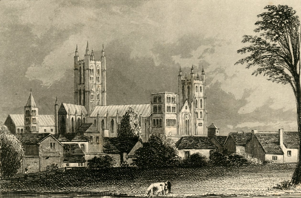 Katedrála v Canterbury, Kent, c1845. od Unbekannt