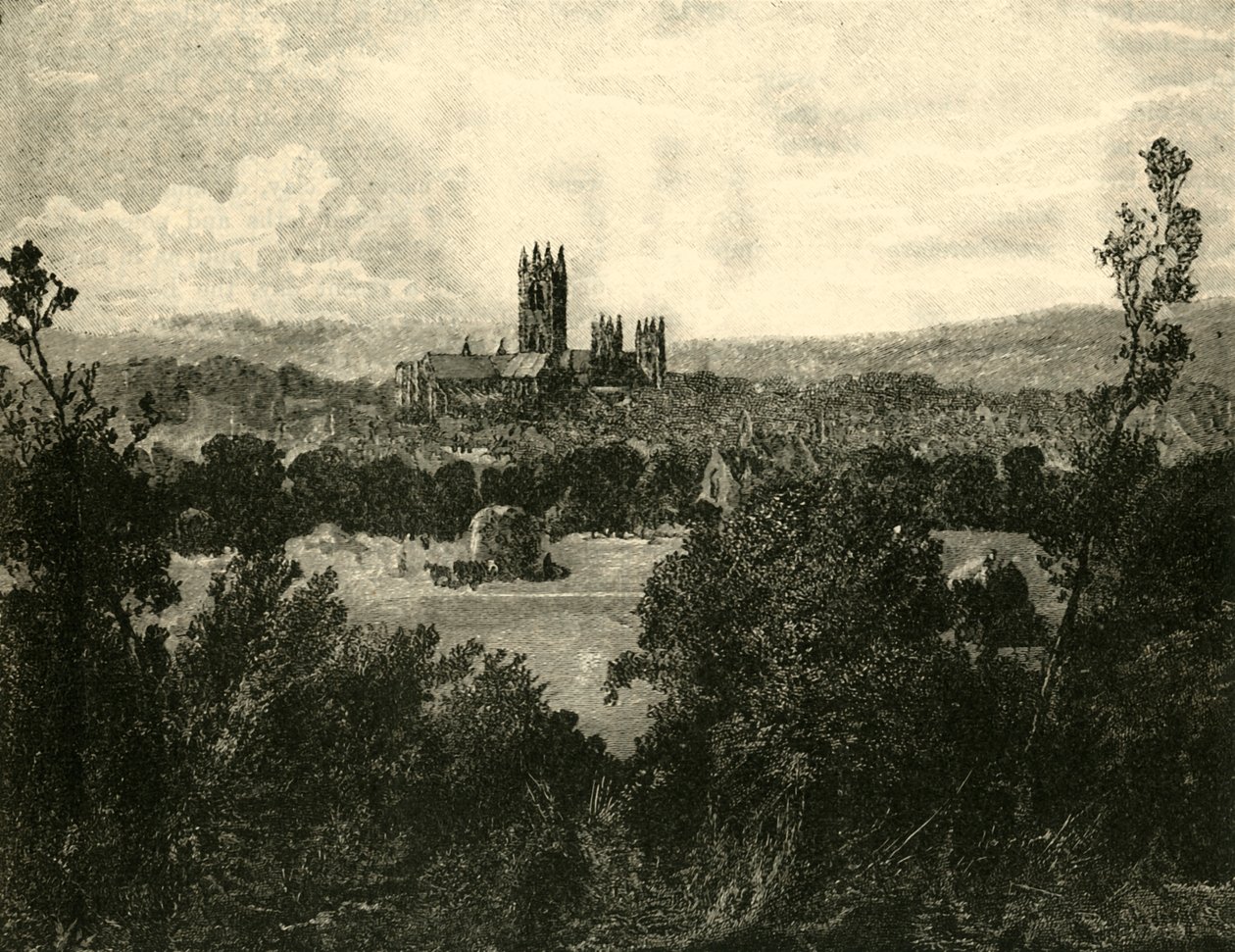 Katedrála v Canterbury, ze severovýchodu, 1890. od Unbekannt