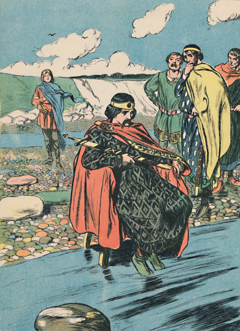 Canute nařizuje příliv zastavit, c1907 od Unbekannt