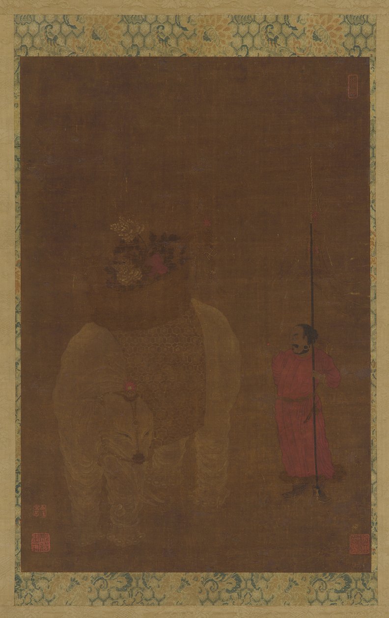 Caparisoned Elephant and Attendant, dynastie Ming, 16.-17. století. od Unbekannt