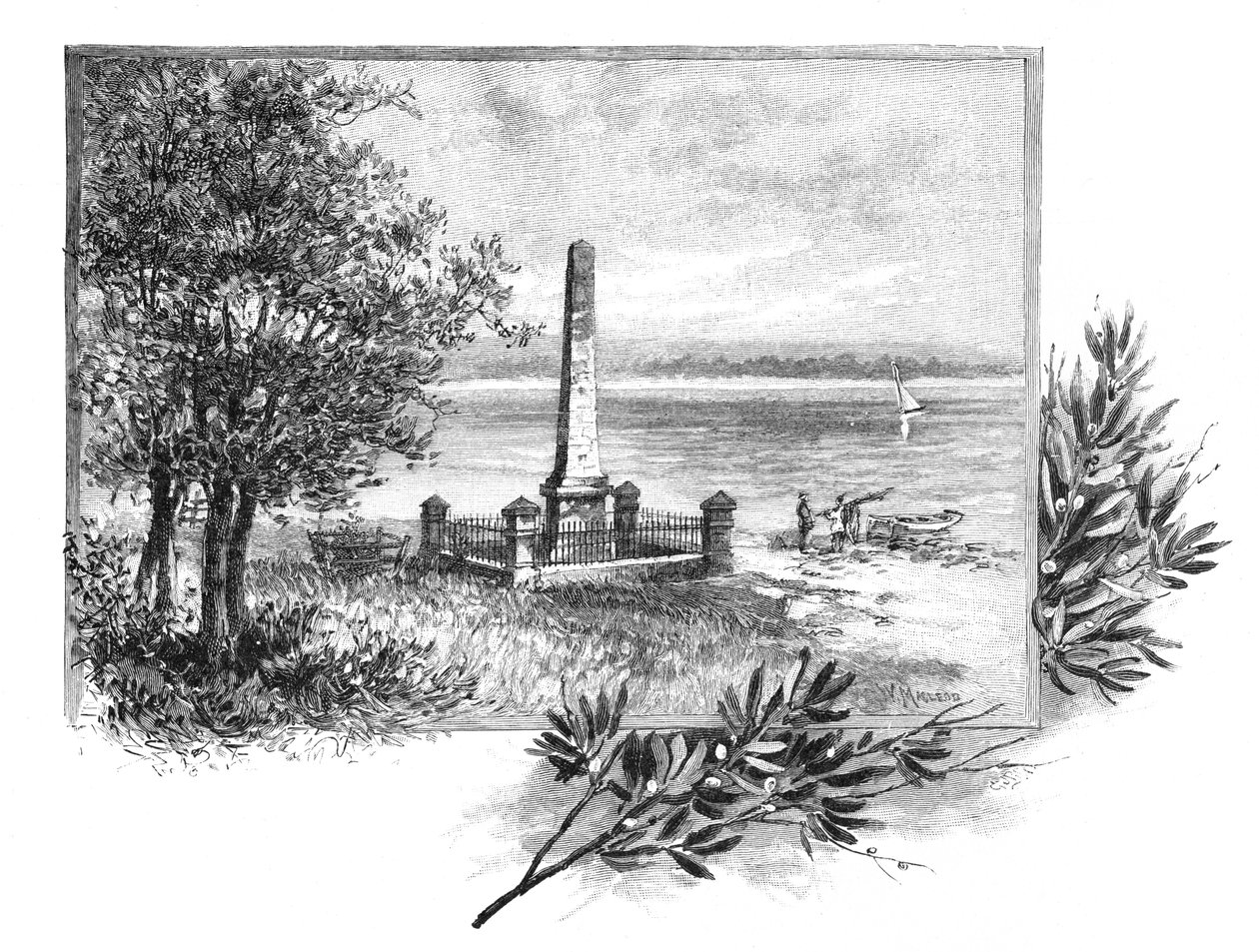 Místo přistání Captain Cooks, Botany Bay, New South Wales, Austrálie, 1886 od Unbekannt