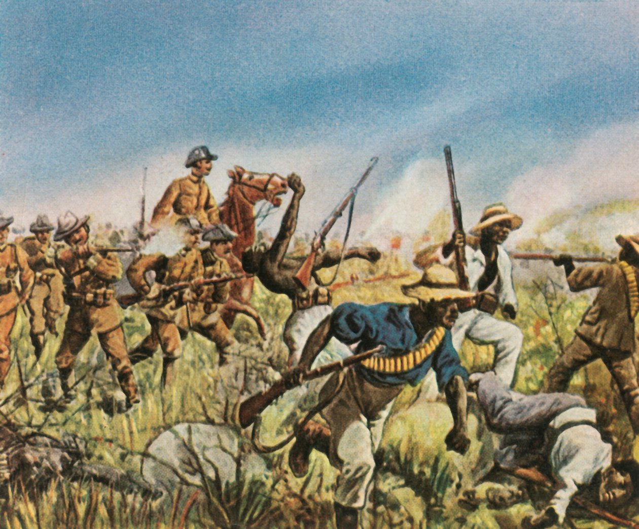 Kapitán Franke bojující s Hereros, 1904, 1936. od Unbekannt