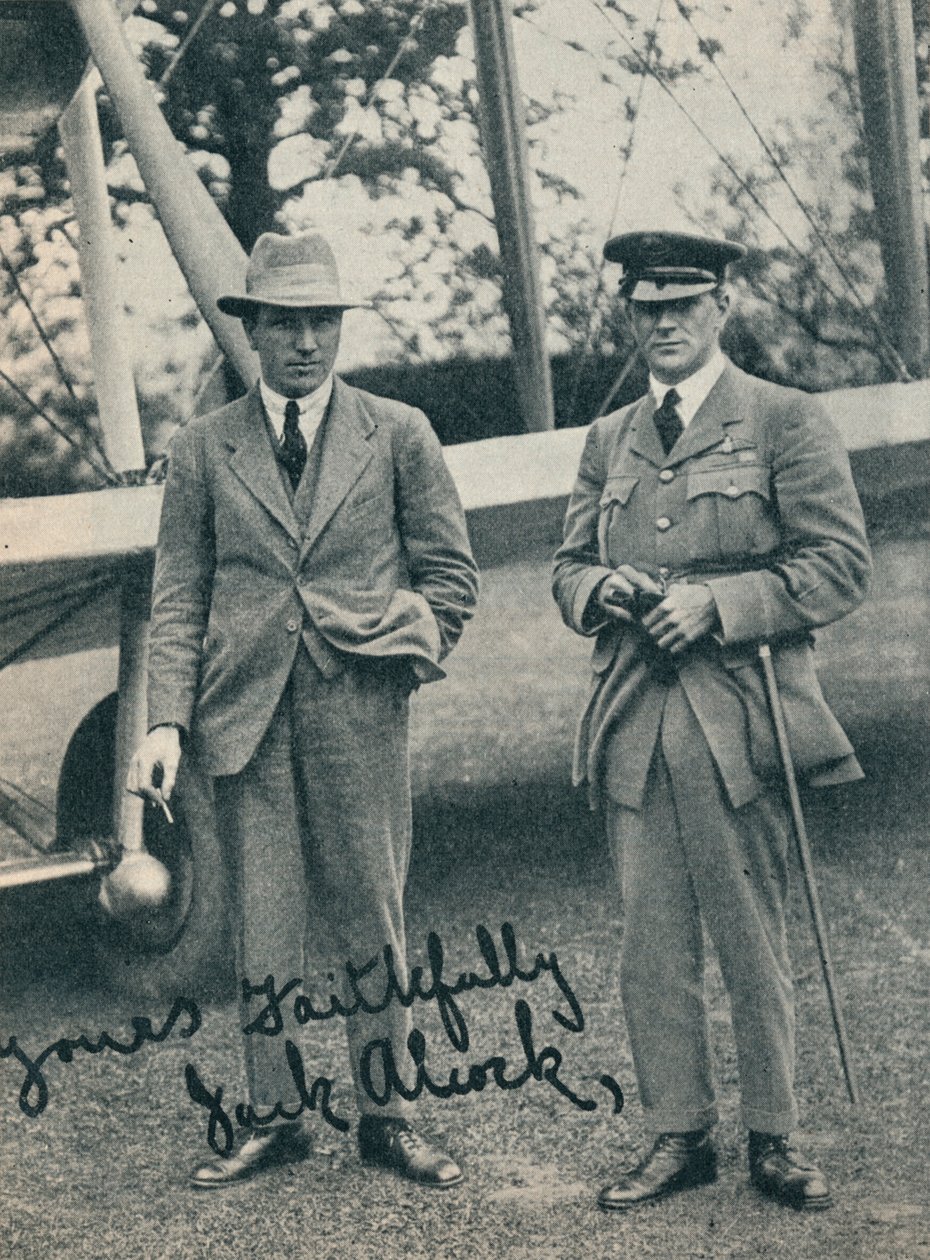 Kapitán John Alcock a poručík Arthur Whitten Brown, britští letci, c1919 c1937 od Unbekannt