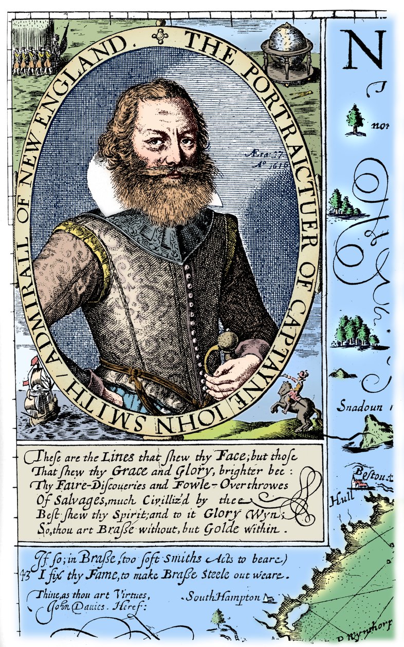 Kapitán John Smith, kolonista z Virginie, 1624, 1893. od Unbekannt