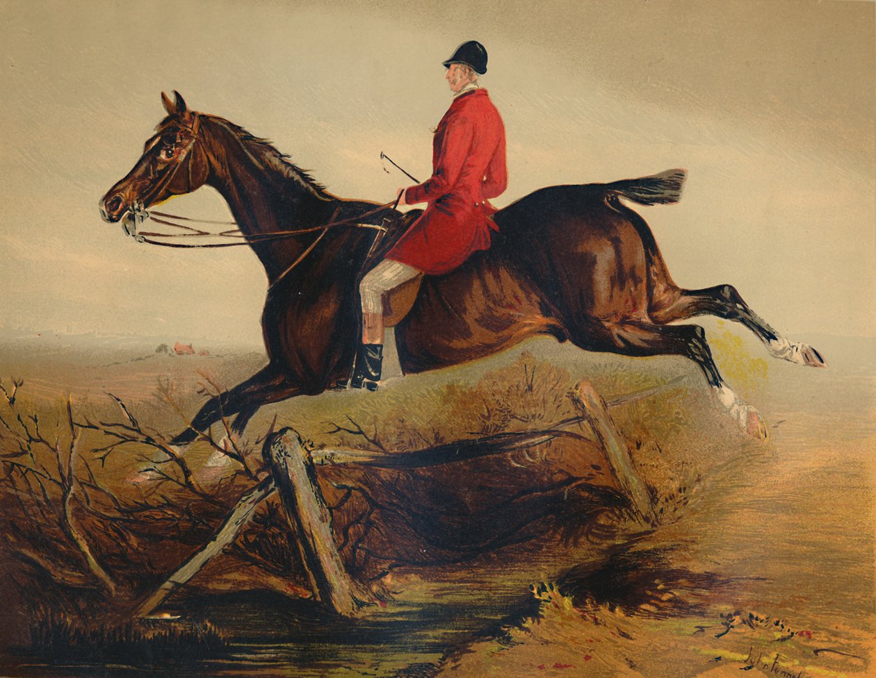 Kapitán Percy Williams na oblíbeném irském lovci, c1879. od Unbekannt