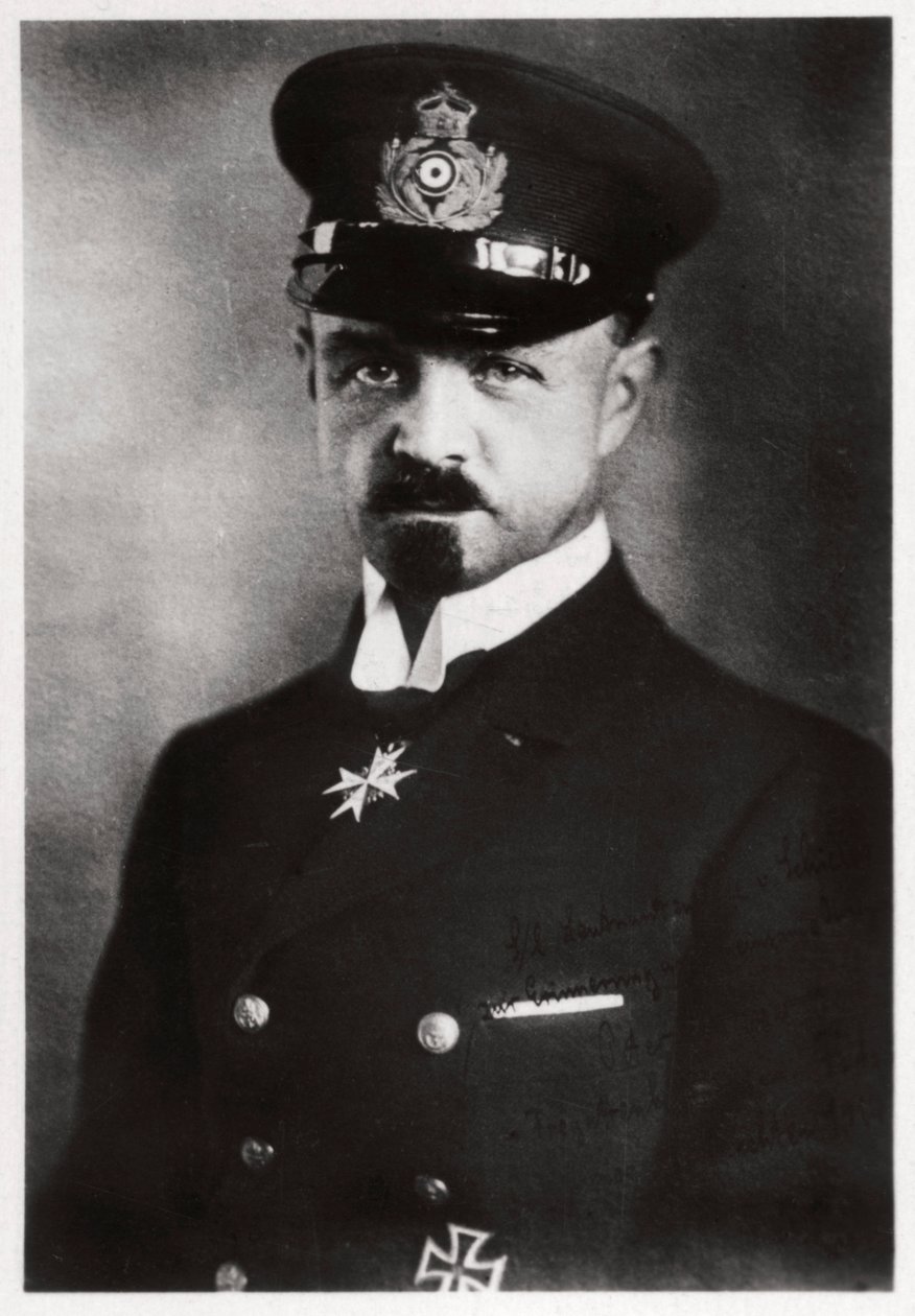 Kapitán Peter Strasser, německý velitel flotily vzducholodí, první světová válka, 1916-1918 1933 od Unbekannt