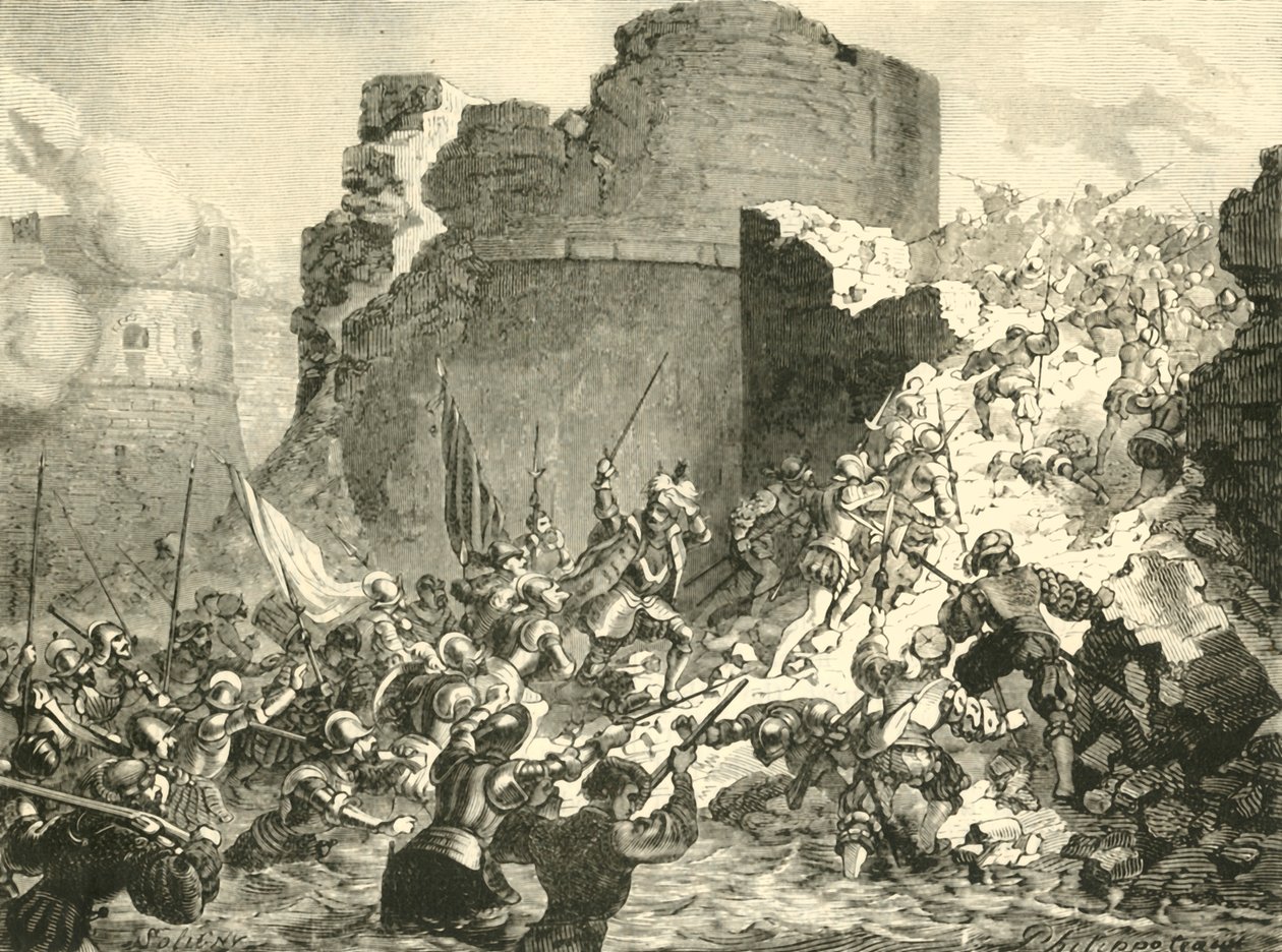 Dobytí Calais Francouzi za vévody z Guise, 1558, 1890. od Unbekannt