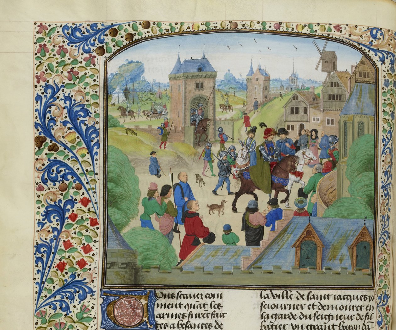 Dobytí Orense anglickou armádou, 1387, cca 1470-1475. od Unbekannt