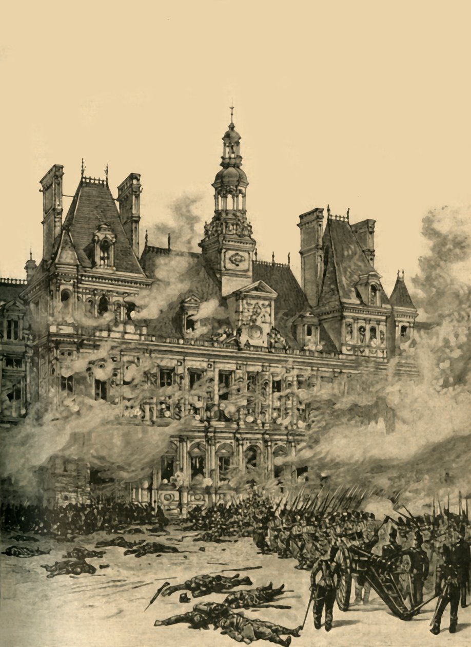 Dobytí Hotel de Ville, Paříž, červencová revoluce, 1830 c1890. od Unbekannt