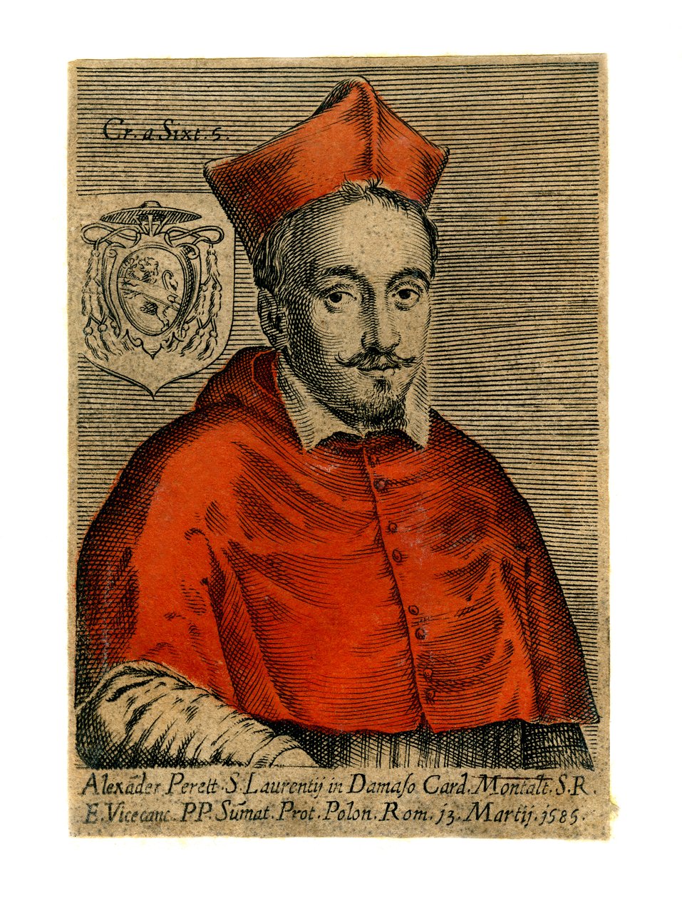 Kardinál Alexander Perett, 1585 od Unbekannt