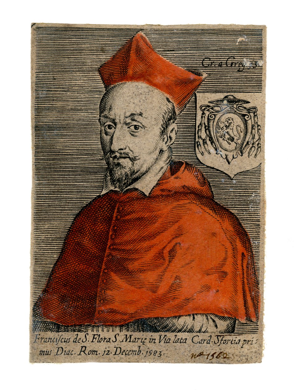 Kardinál Francesco Sforza, italský kněz, 16. století od Unbekannt