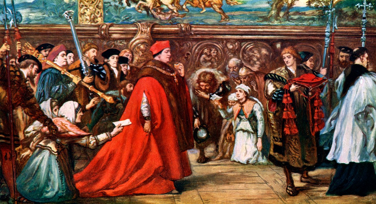 Kardinál Wolsey jde v průvodu do Westminster Hall, 1887, c1920 od Unbekannt