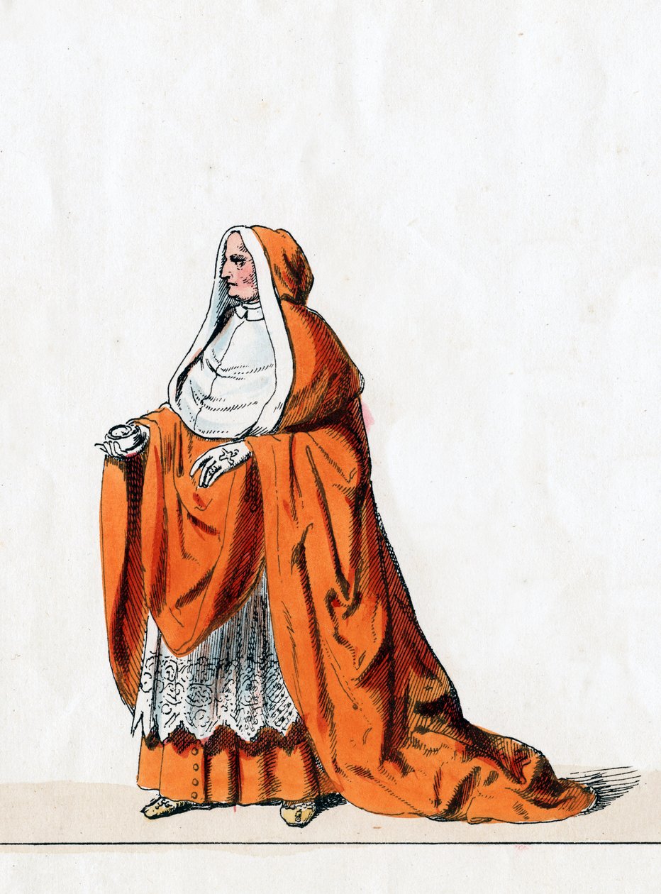 Kardinál Wolsey, návrh kostýmů pro Shakespearovu hru, Jindřich VIII., 19. stol. od Unbekannt