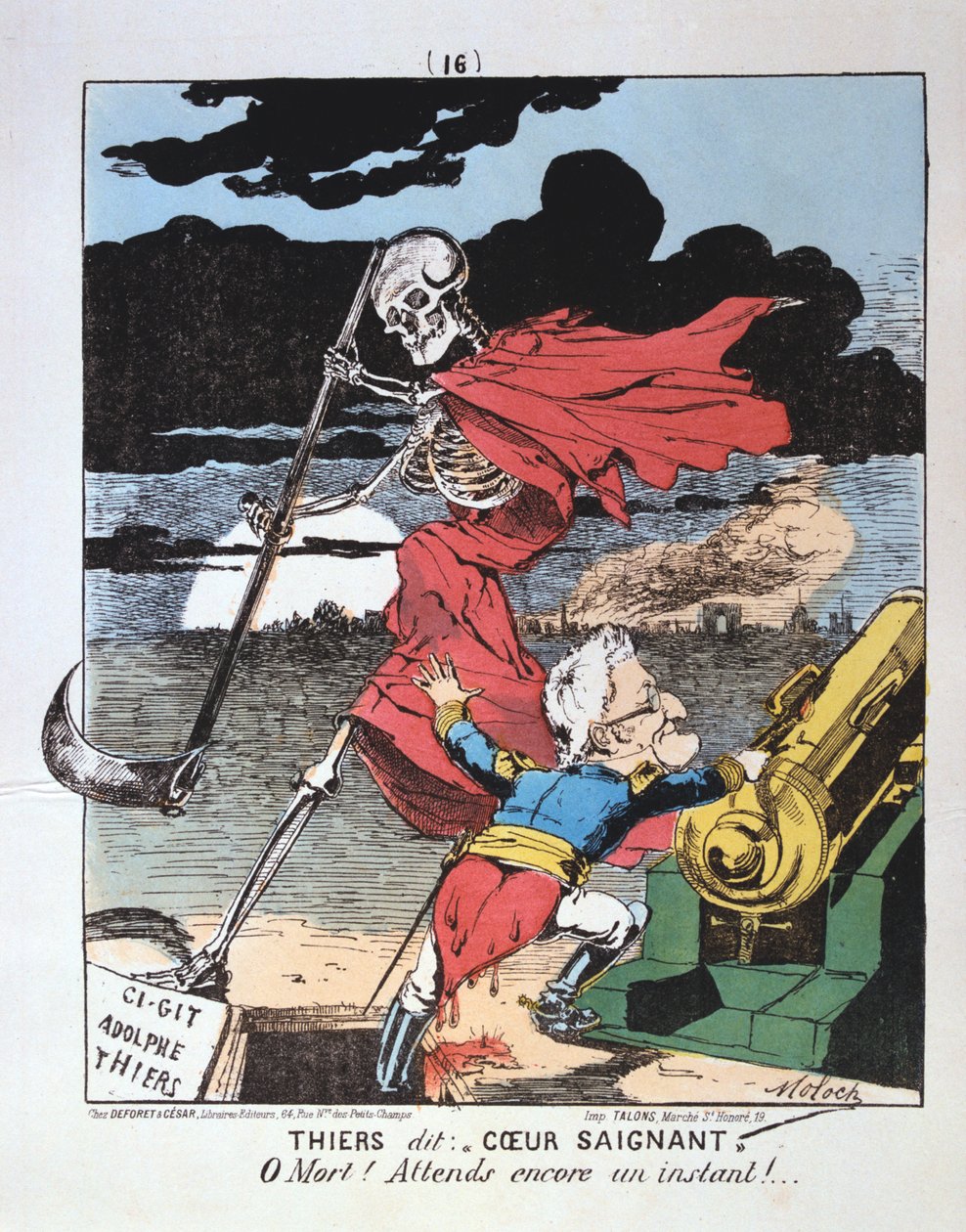 Karikatura proti Adolphe Thiers, 1871 od Unbekannt