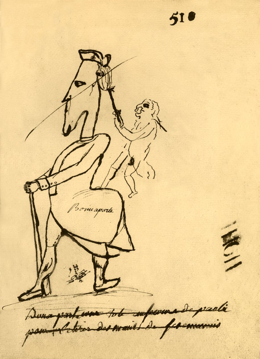 Karikatura Napoleona, 1779, 1921. od Unbekannt