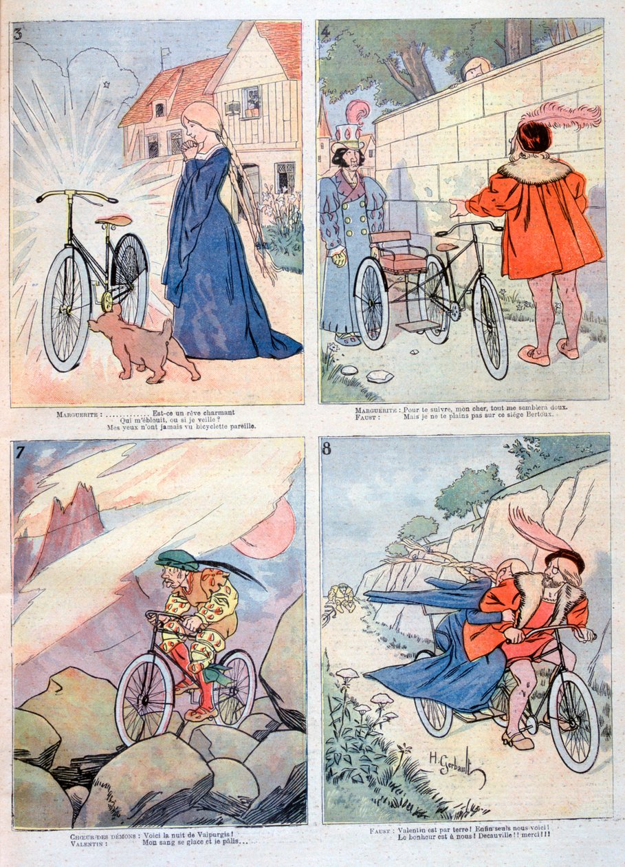Karikatury z legendy o Faustovi, 1894 od Unbekannt