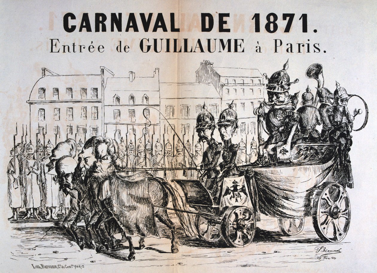 Carnaval de 1871, Wilhelm I. Pruský vjíždí do Paříže, únor 1871 od Unbekannt