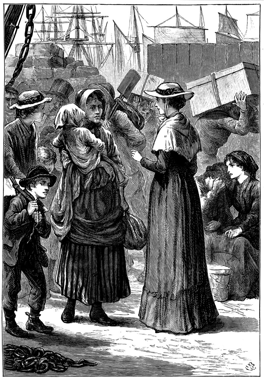 Caroline Chisholm, The Emigrant Friends, Sydney, Austrálie, c1845 od Unbekannt