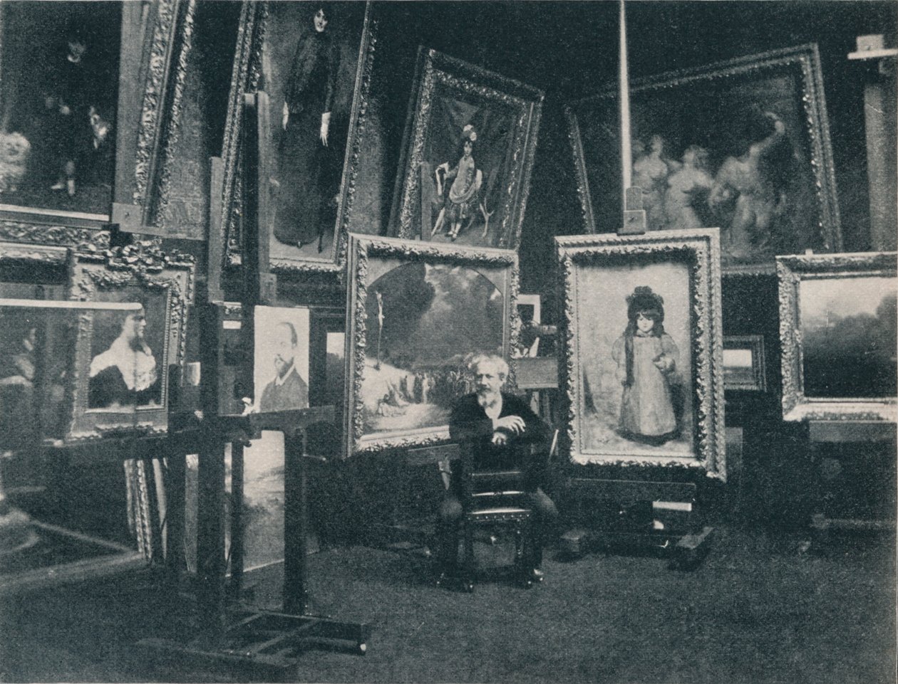 Carolus Duran ve svém studiu, c1897 od Unbekannt