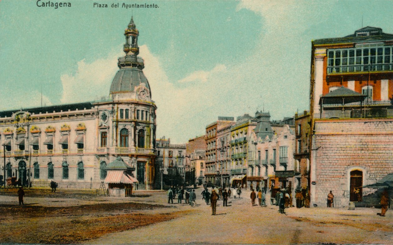 Cartagena - Radniční náměstí, c1900. od Unbekannt