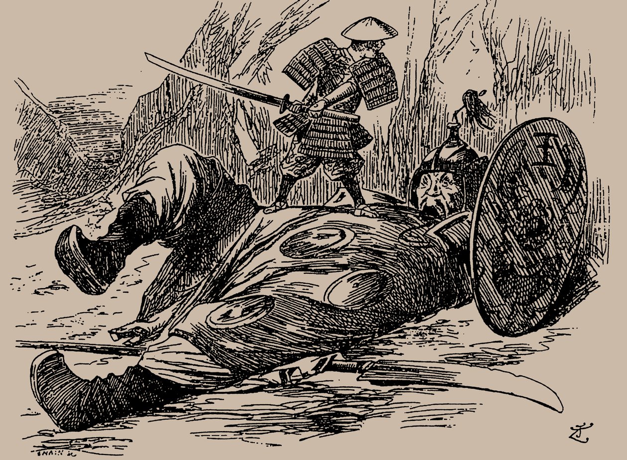 Karikatura o první čínsko-japonské válce. Punch, 29. září 1894, 1894. od Unbekannt