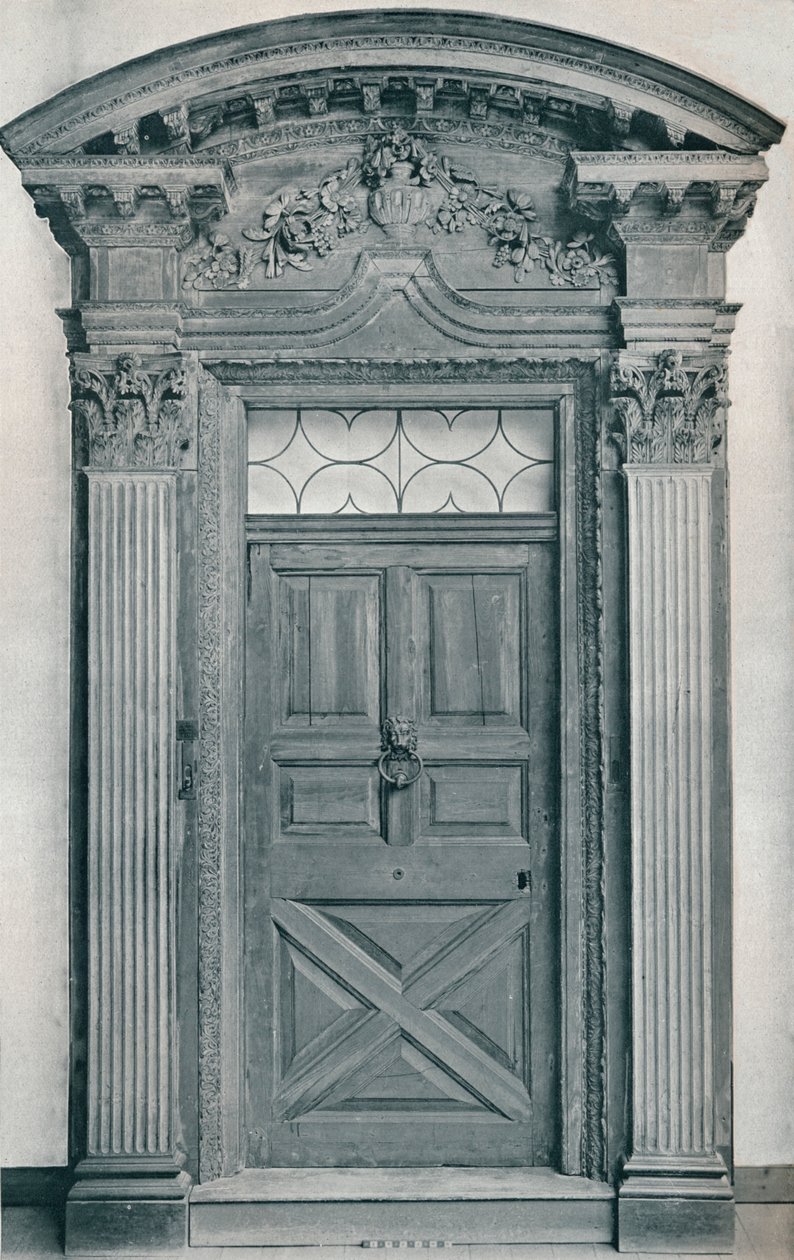 Vyřezávané dřevěné dveře, počátek osmnáctého století, 1909 od Unbekannt